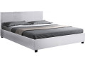 Cama en PVC "Carla" - 160 x 200 cm - Gris - Blanco