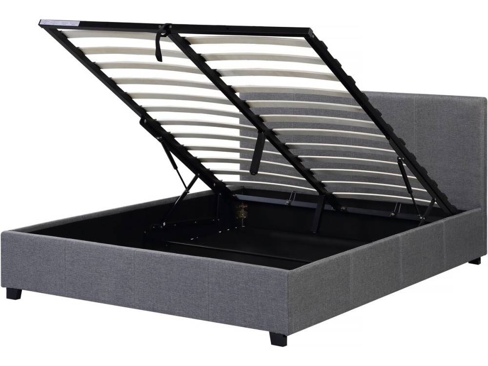 Cama en PVC "Carla"- 140 x 190 cm - Gris