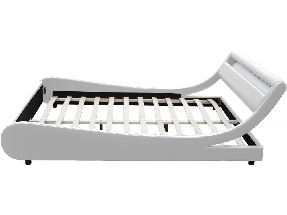 Cama LED "Natacha" - 160 x 200 cm - Blanco