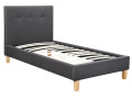 Cama "Elise" - 90 x 190 cm - Gris - Beige