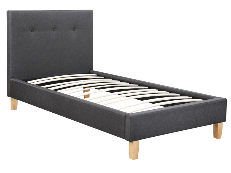 Cama "Elise" - 90 x 190 cm - Gris oscuro
