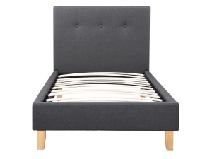 Cama "Elise" - 90 x 190 cm - Gris oscuro 2
