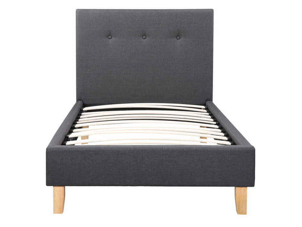 Cama "Elise" - 90 x 190 cm - Gris oscuro