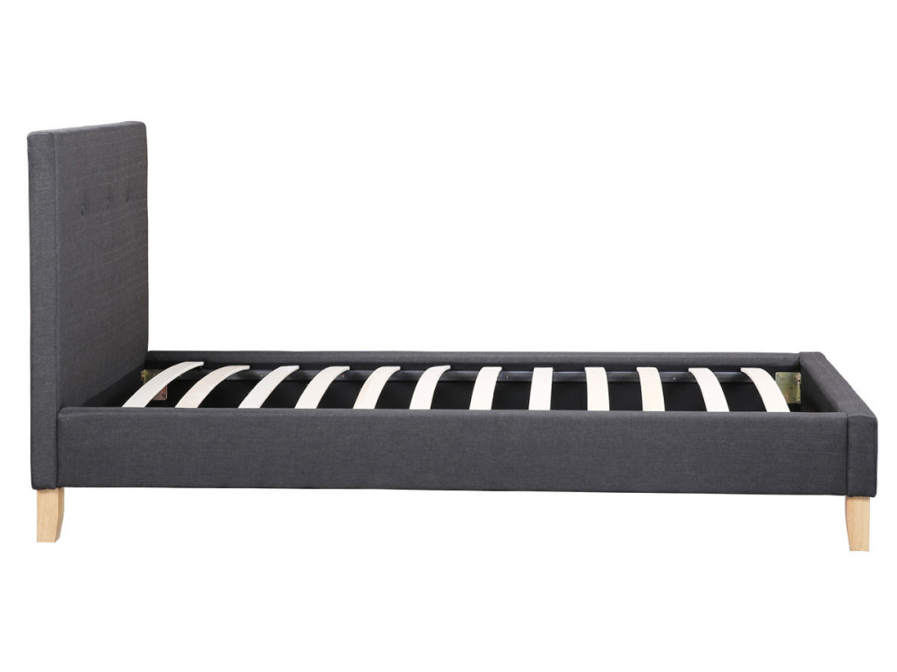 Cama "Elise" - 90 x 190 cm - Gris oscuro