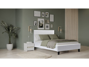 Cama "Lina" 90 x 190 cm - Blanco 2