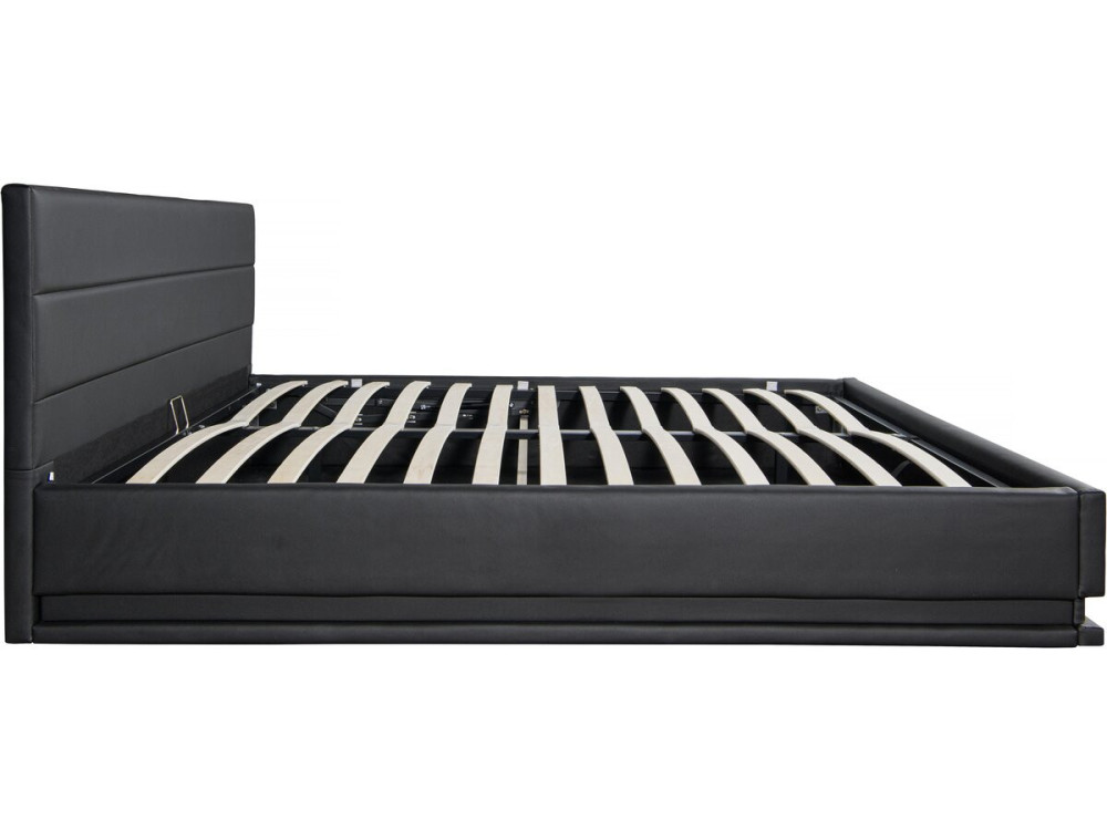 Cama con LED "Anastasia"- 140 x 190 cm - Negro