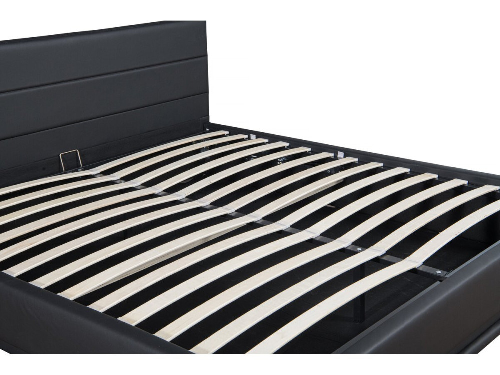 Cama con LED "Anastasia"- 140 x 190 cm - Negro