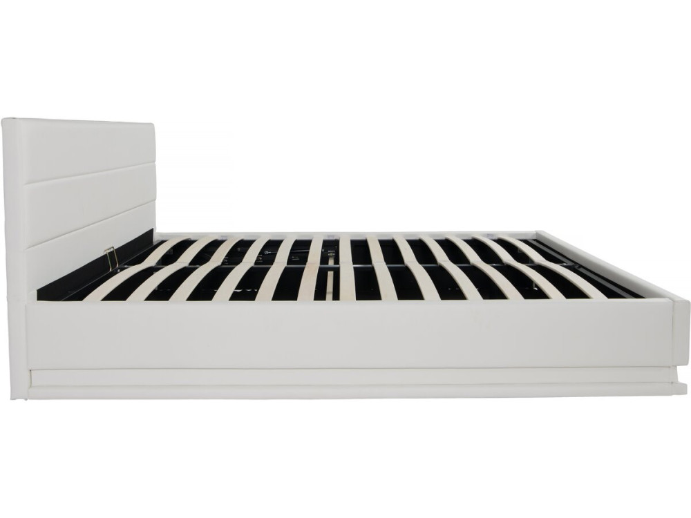 Cama con LED "Anastasia" - 140 x 190 cm - Blanco
