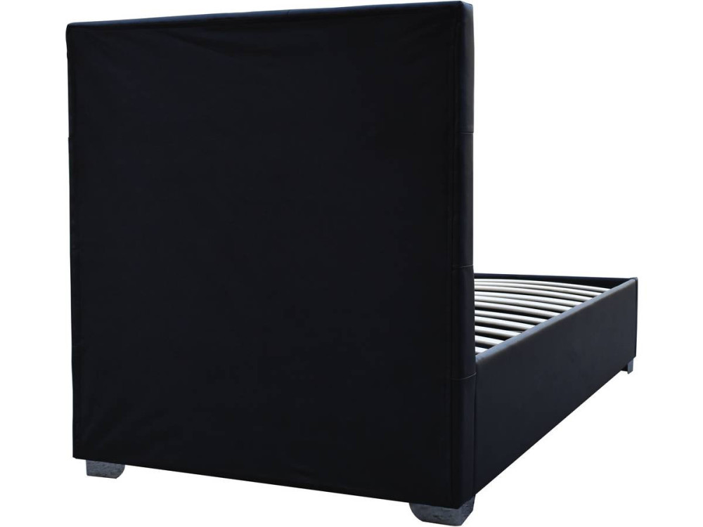 Cama simple con cofre "Tino" - 90 × 190 cm - Negro