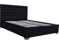 Cama simple con cofre "Tino" - 90 × 190 cm - Gris - Negro