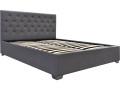 Cama simple con cofre "Tino" - 90 × 190 cm - Gris - Gris