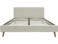 Nemo" cama de tela bouclette 160x200 - Crema - Crema