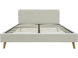 Nemo" cama de tela bouclette 160x200 - Crema