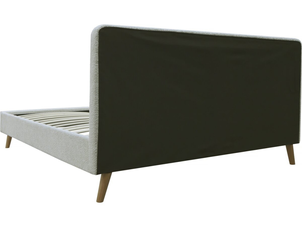 Nemo" cama de tela bouclette 160x200 - Crema