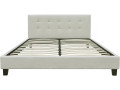 Cama de tela bouclette "Julia" 140x190cm - Crema - Crema