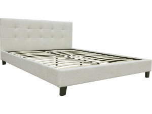 Cama de tela bouclette "Julia" 140x190cm - Crema 2