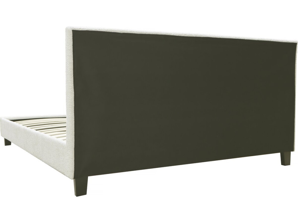 Cama de tela bouclette "Julia" 140x190cm - Crema