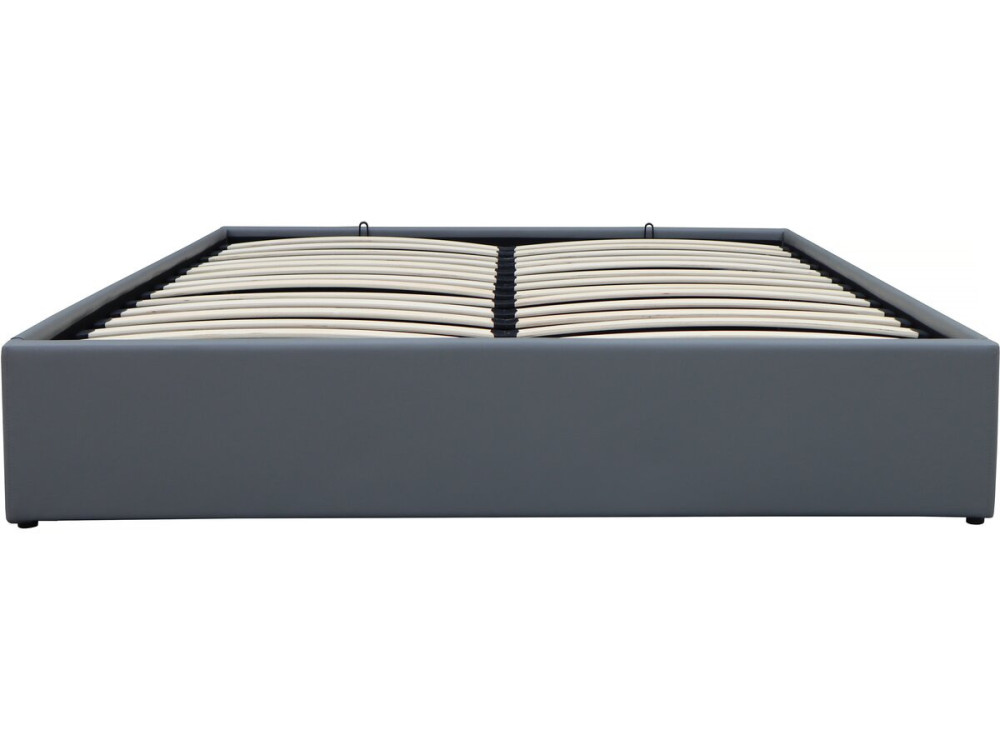 Cama doble de PVC con box "Ava" - 160 x 200 cm - Gris