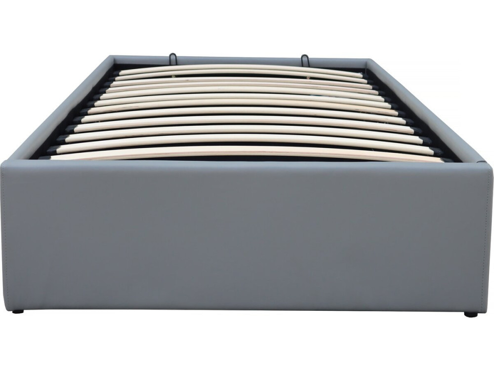Cama individual de PVC con box "Ava" - 90 x 190 cm - Gris