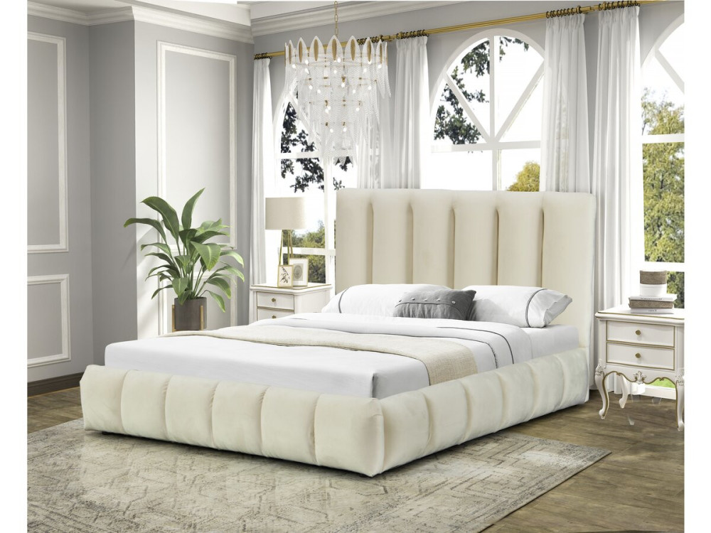 Cama "Annie" con arcón 160 x 200 cm - Beige