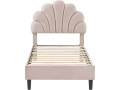 Cama de terciopelo "Manon" - Beige - 160 x 200 cm - Beige