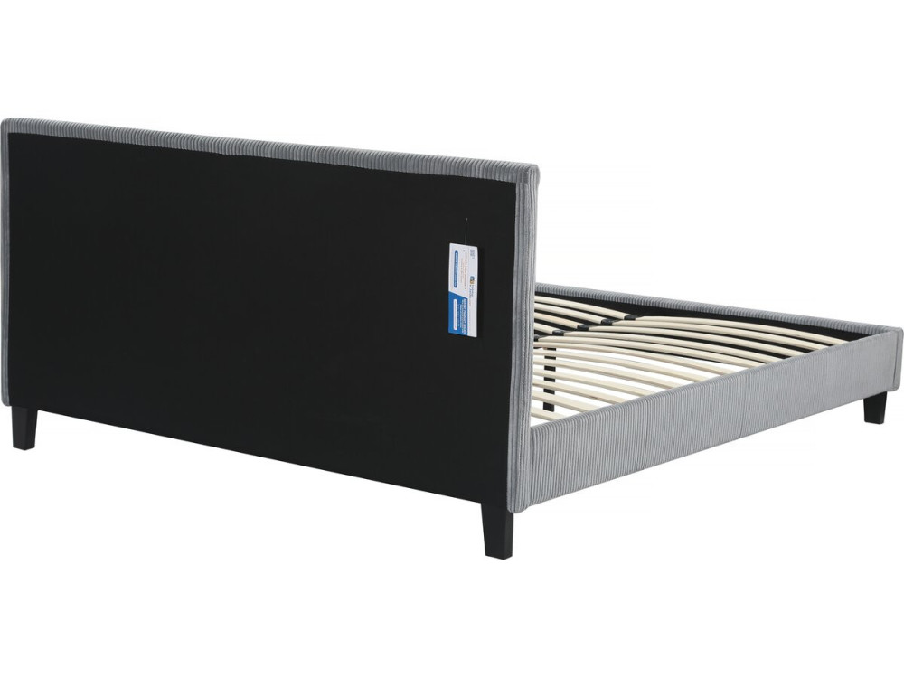 Cama de pana "Ambre" - 140 x 190 - Gris