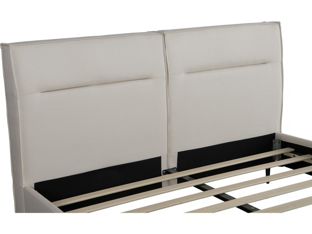 Cama doble de tela de diseño «Moritz» - 180 x 200 cm - Beis