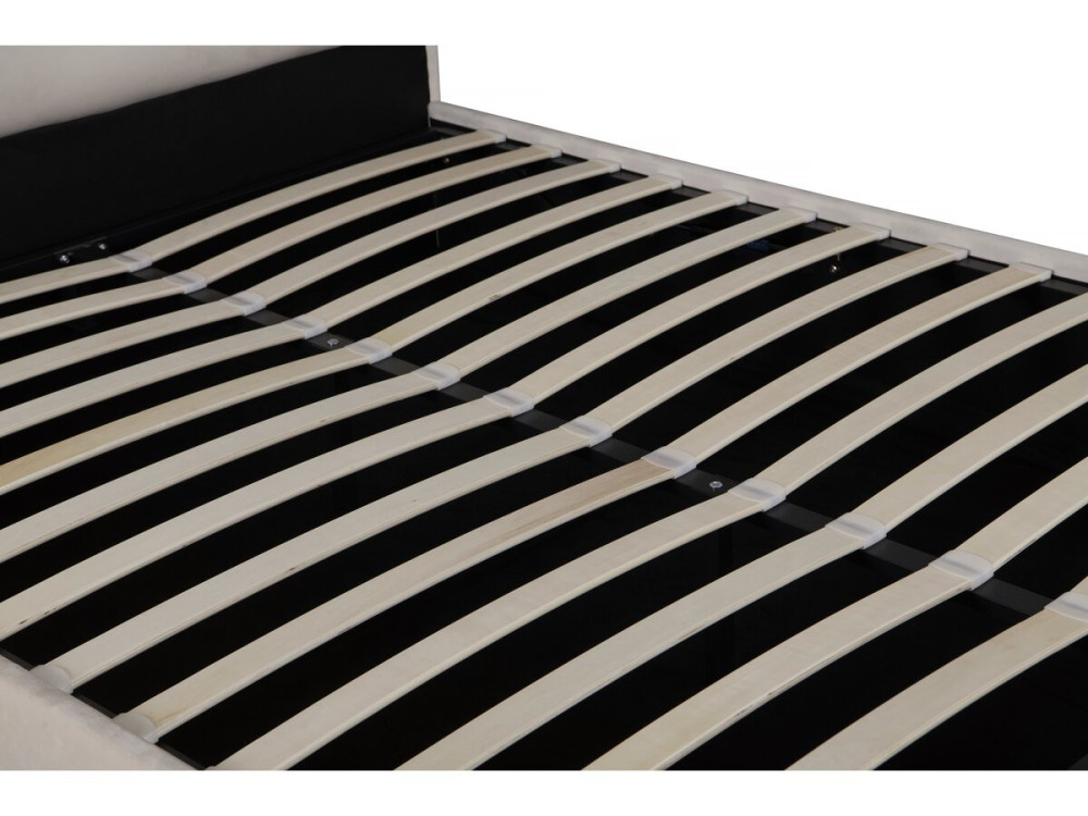 Cama doble de terciopelo de diseño "Livigno" - 140 x 190 cm - Beige
