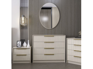 Cómoda de madera "Kale" - 100 x 45 x 85 cm - Beige 2