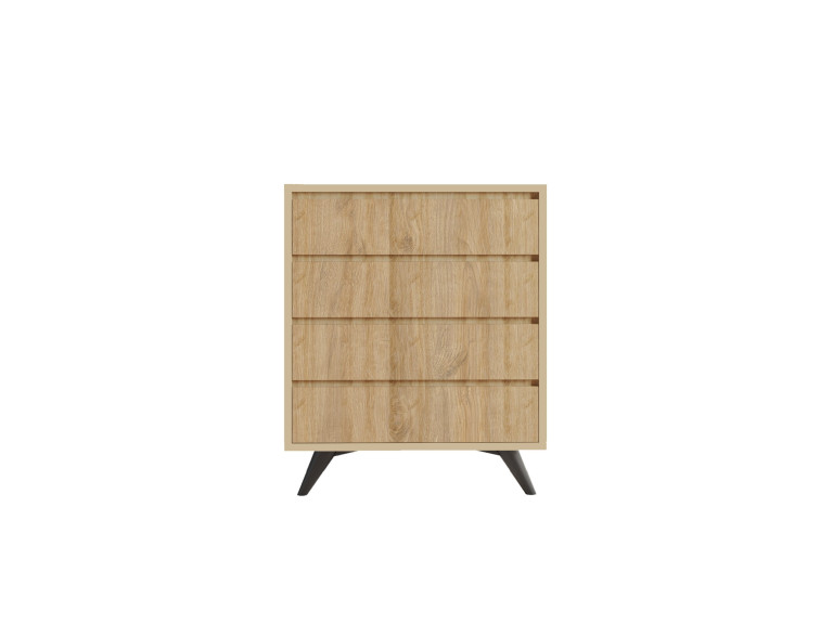 Cómoda de madera "Suvera" - 70 x 40 x 86 cm - Marrón claro
