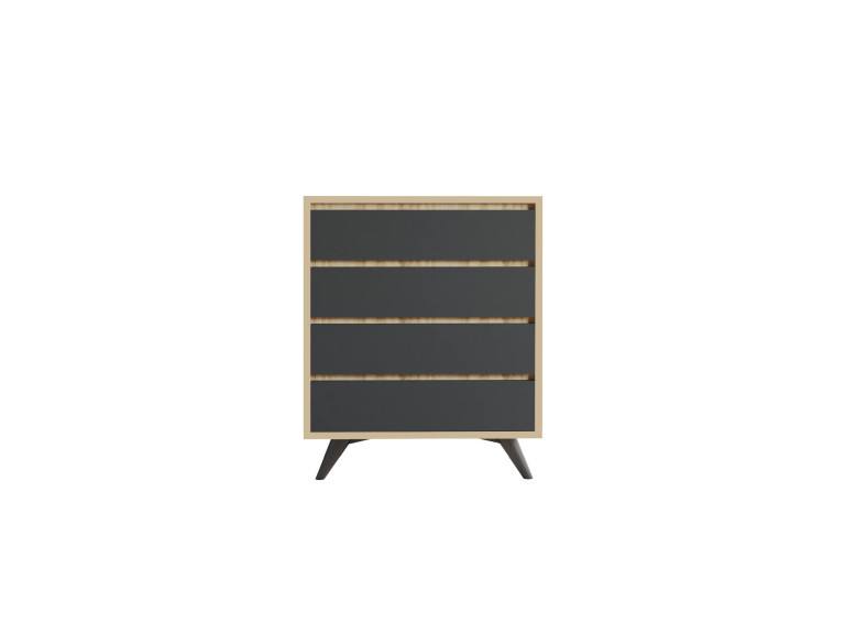 Cómoda de madera "Suvera" - 70 x 40 x 86 cm - Marrón