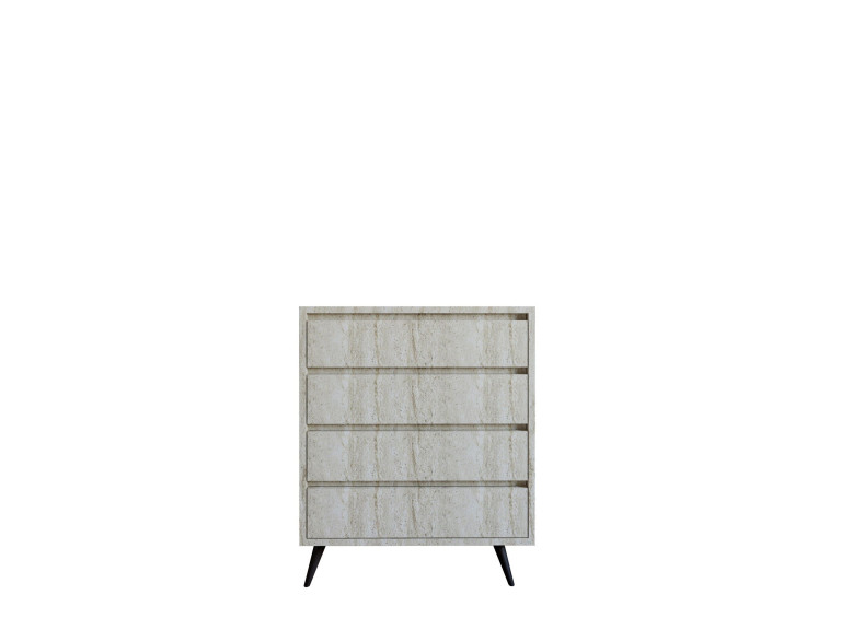 Cómoda de madera "Suvera" - 70 x 40 x 86 cm - Travertino