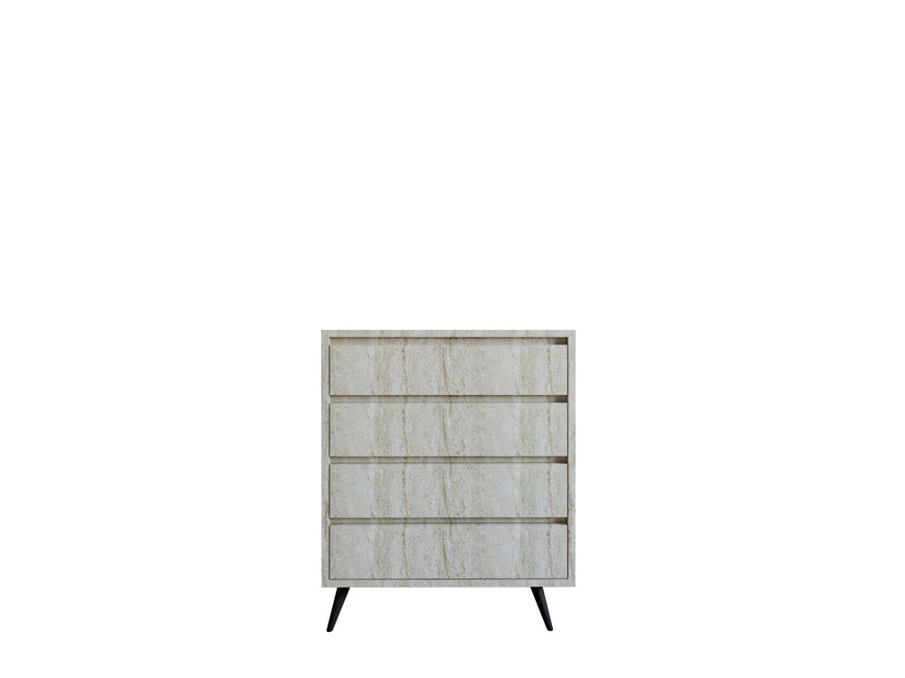 Cómoda de madera "Suvera" - 70 x 40 x 86 cm - Travertino