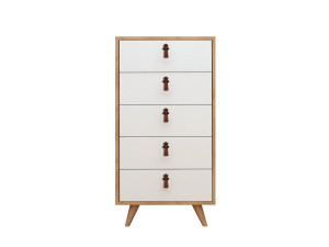 Arcón de madera "Frenzu" - 50 x 40 x 103 cm - Blanco