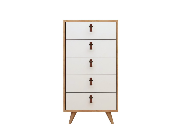 Arcón de madera "Frenzu" - 50 x 40 x 103 cm - Blanco