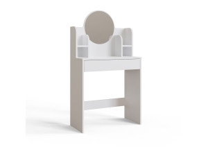 Tocador "Idis" con espejo de madera - 75 x 35 x 135 cm - Blanco