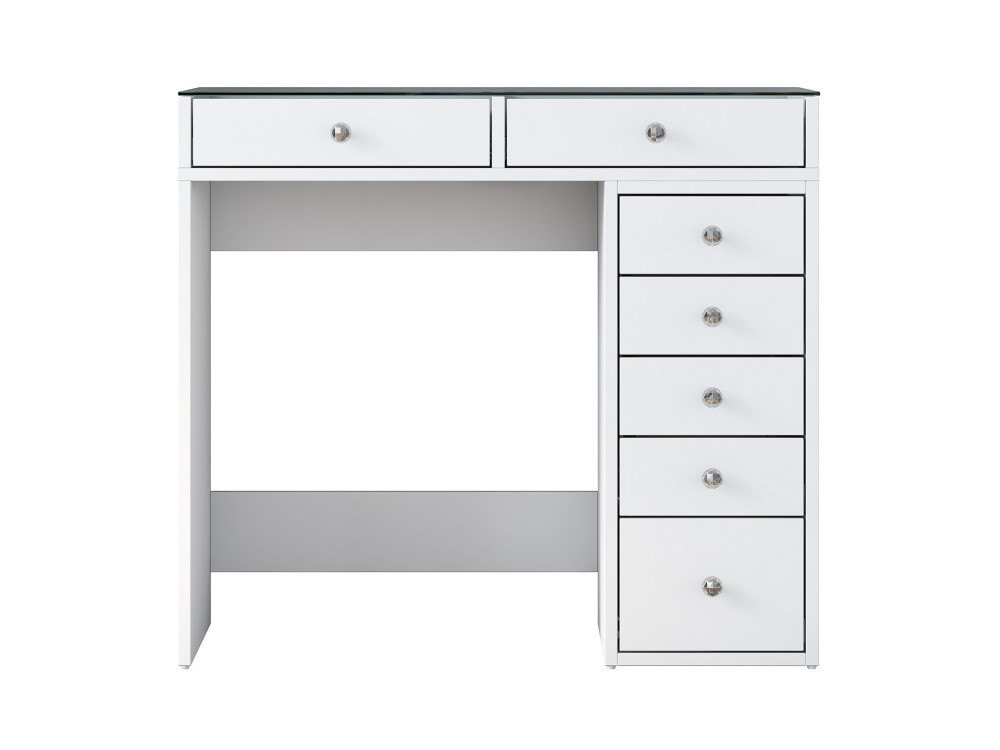 Tocador "Soma" con cajones de madera empotrados - 90 x 44 x 80 cm - Blanco