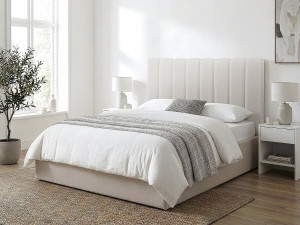 Cabecero de tela texturizada "Val Thorens" - Beige - 160 cm 2