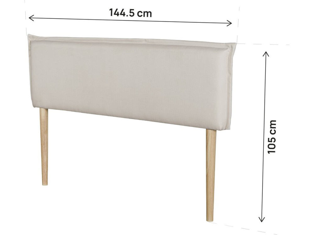 Cabecero "Jessica" en lino - 140 cm - Beige