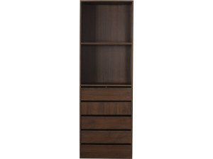 Armario "Opéra" con 5 cajones y 2 estantes - 60 x 45 x 180 cm - Marrón
