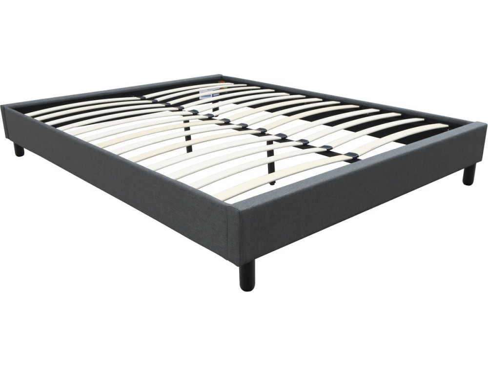 Somier de tela "Andy" - 140 x 190cm - Gris marengo