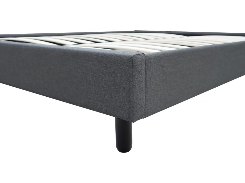 Somier de tela "Andy" - 140 x 190cm - Gris marengo