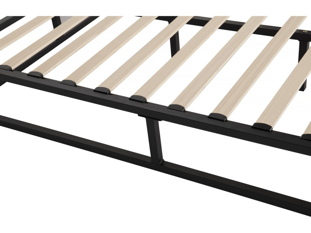 Somier de metal 140 x 190 cm - Negro