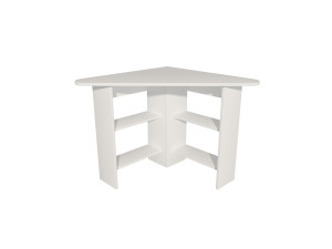 Escritorio "esquinero" de madera - 80 x 80 x 73 cm - Blanco
