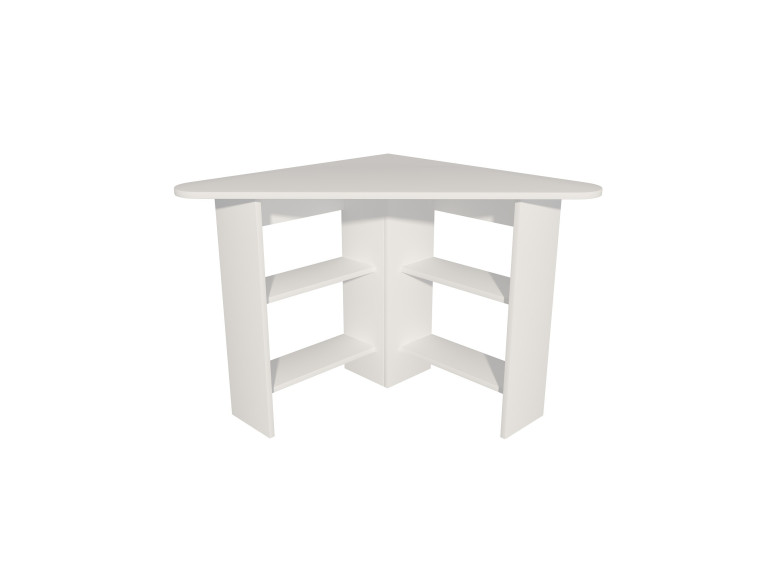 Escritorio "esquinero" de madera - 80 x 80 x 73 cm - Blanco