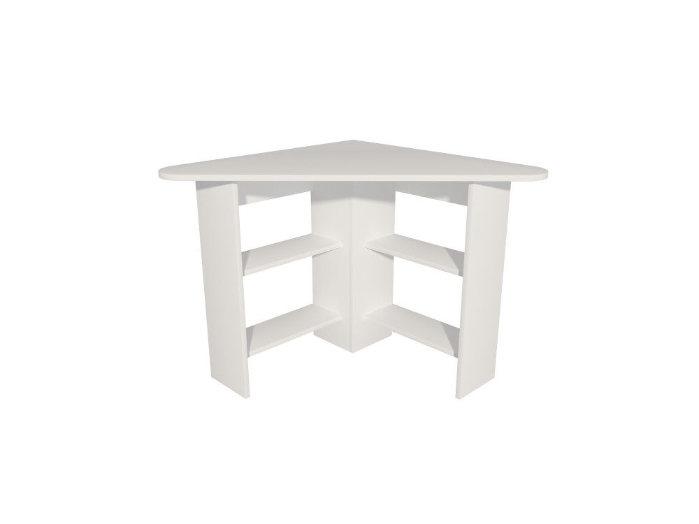Escritorio "esquinero" de madera - 80 x 80 x 73 cm - Blanco