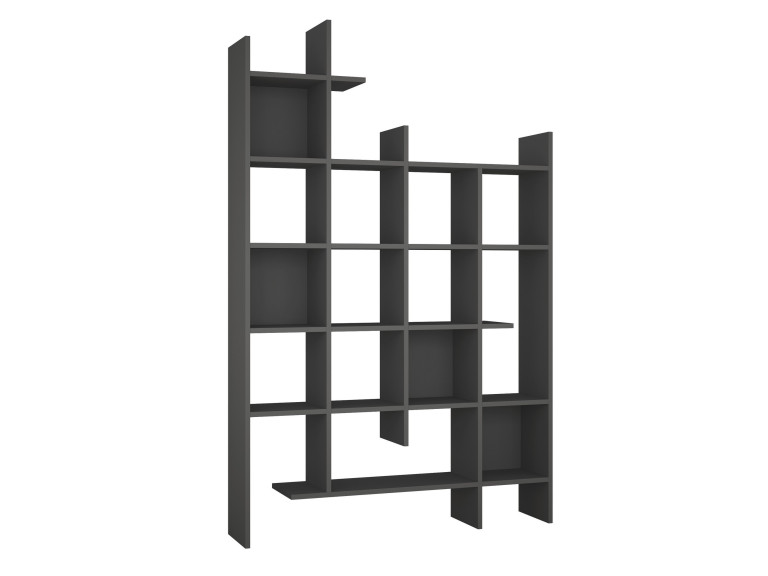 Librería de madera "Manco" - 122 x 25 x 188 cm - Antracita