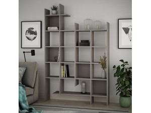 Librería de madera "Manco" 122 x 25,5 x 188 cm - Moca claro 2