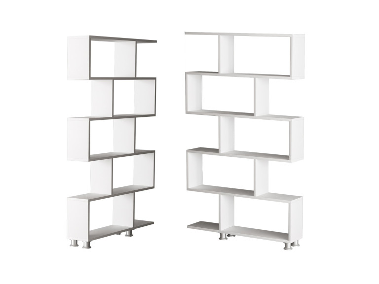 Librería de madera "Nilüfer" - 90 x 20 x 156 cm - Blanco