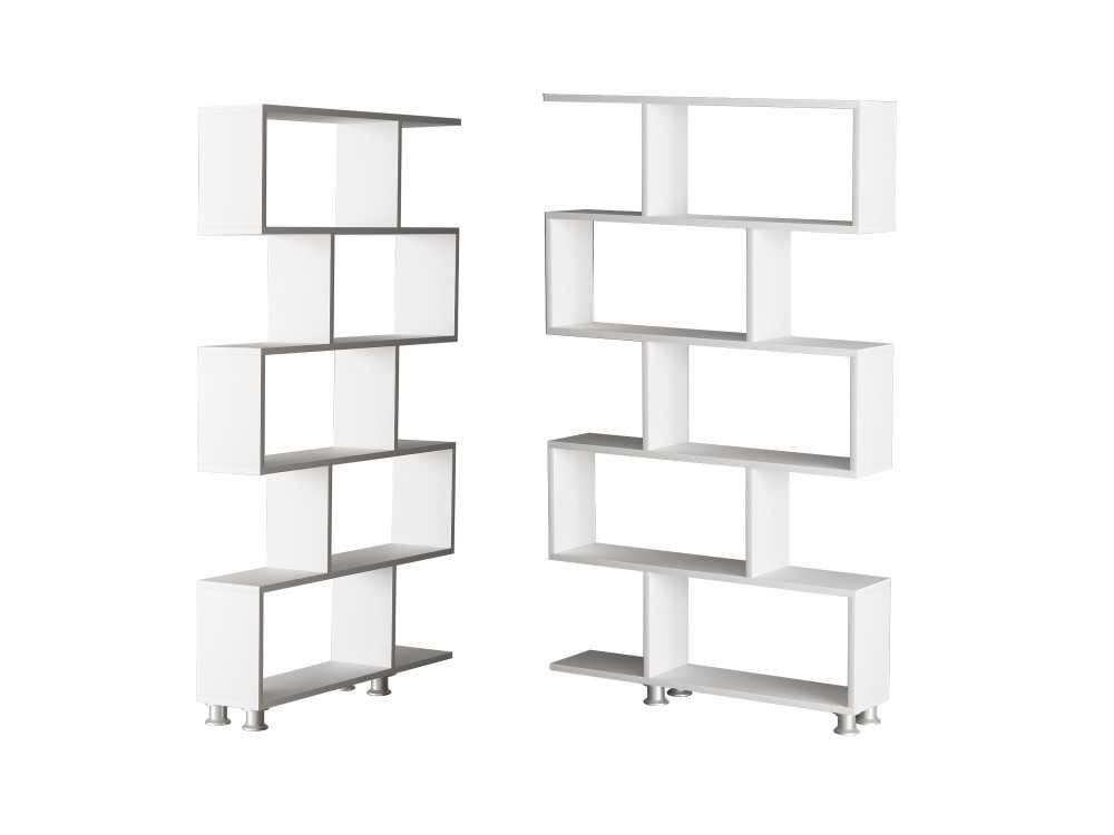 Librería de madera "Nilüfer" - 90 x 20 x 156 cm - Blanco